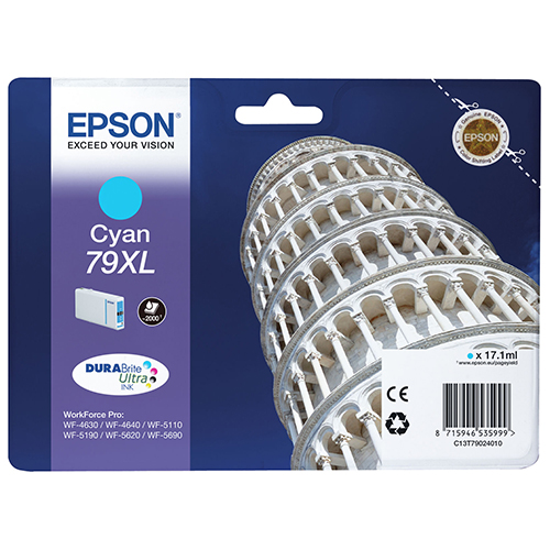 TINTEIRO ORIGINAL EPSON 79XL CIANO